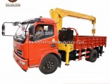 Dongfeng 4*2 5 Ton Truck Mounted Crane, 5ton Truck Mobile Crane with Folding or Straight Arms for Ch