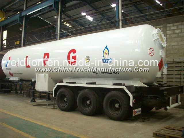 New Design Customized Export Nigeria 59.6m3 LPG Transportation Semi Trailer Truck