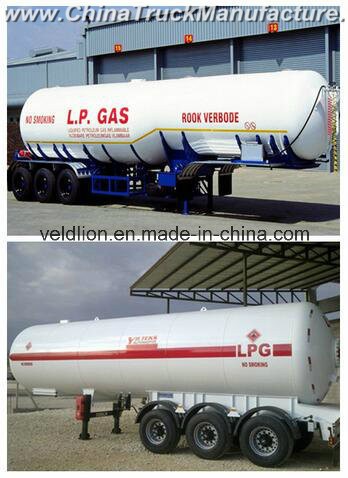 3 Axles/56cbm Liquid Petroleum Gas Tanker Semi-Trailer for Nigeria