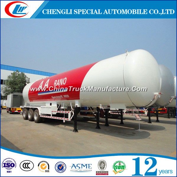 Customized 3 Axles 56cbm LPG Propane Gas Tanker Transport Semi Trailer
