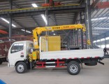 Dongfeng HOWO 4X2 3tons Mini Hydraulic Telescopic Pickup Truck-Mounted Truck with Crane