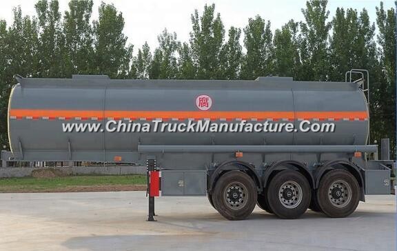 3 Axles 45, 000L Sulfuric Acid Tanker Trailer 45m3 Anti-Crrosion Tank Truck Semi Trailer