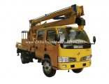 Dongfeng Chassis 4X2 90HP Euro III (3) Engine Working Heigh 16m / Working Radius 7.1m Folding Arm Hy