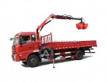 Dongfeng Lifting Height 9m Working Range 7.3m 4 Ton (4t) 3 Arms Knuckle Boom Crane 4X2 6 Wheels LHD