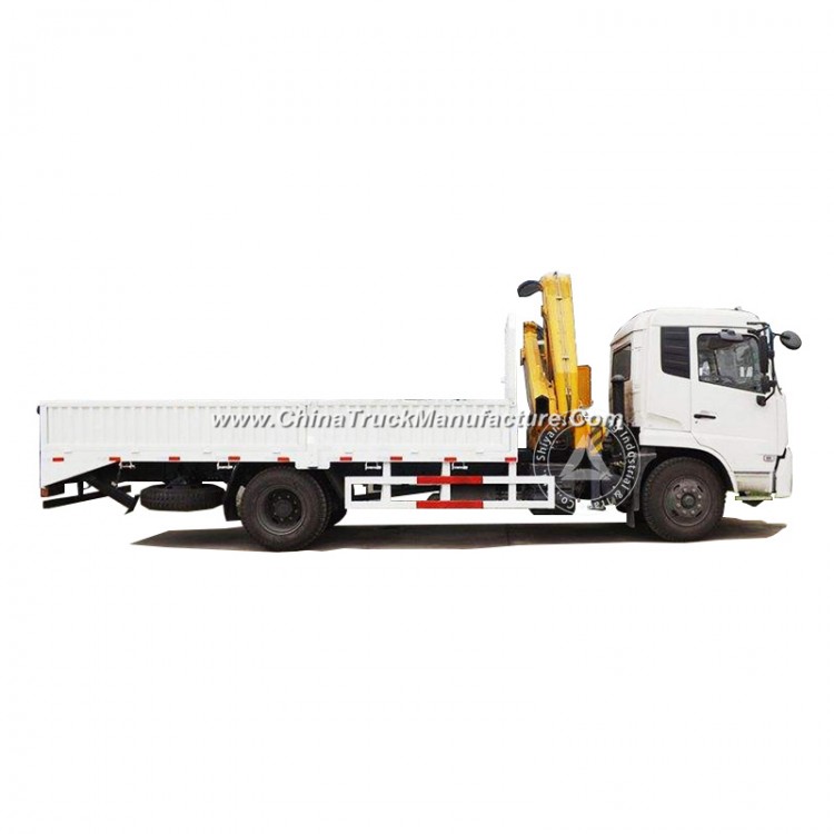 Dongfeng Lifting Height 10.5m Working Range 8m 6.3 Ton (6.3t) 3 Arms All Rotation Folding Arm Crane 