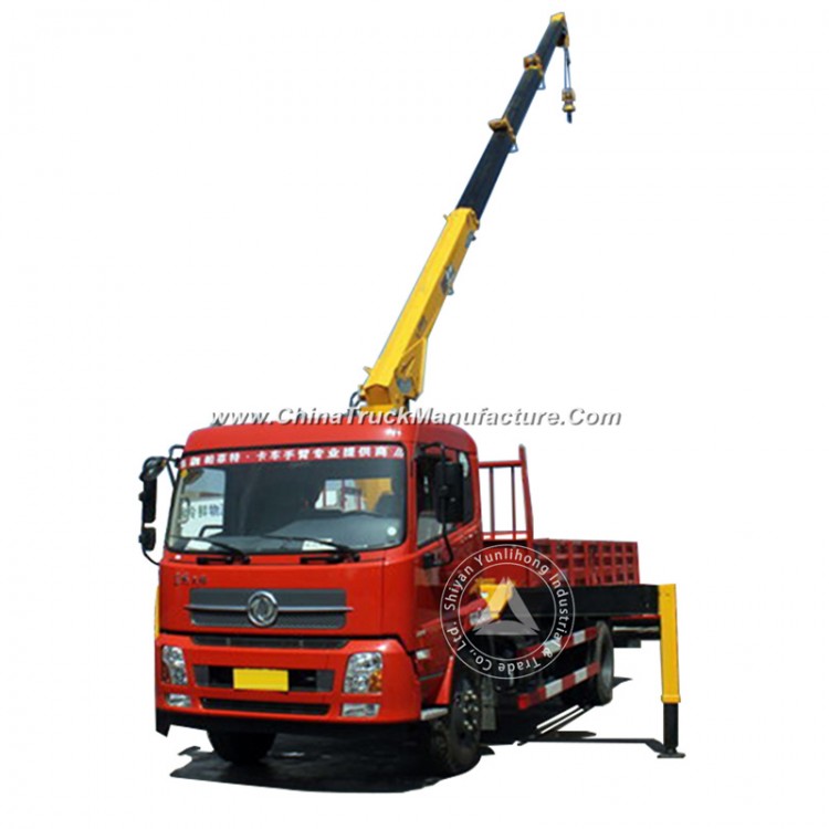 Dongfeng Lifting Height 13m Working Range 11m 6.3 Ton (6.3t) 4 Arms Telescoping Boom Crane 4X2 6 Whe