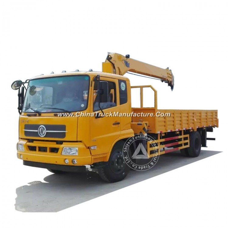 Dongfeng Lifting Height 13m Working Range 11m 5 Ton (5t) 4 Arms Telescoping Boom Crane 4X2 6 Wheels 