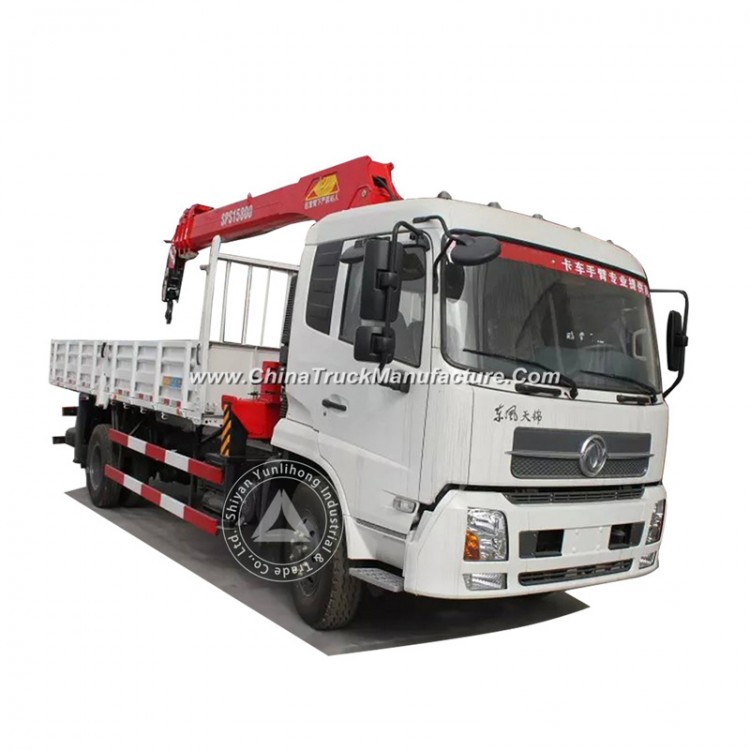 Dongfeng Lifting Height 10.5m Working Range 8.5m 6.3 Ton (6.3t) 3 Arms Telescoping Boom Crane 4X2 6 