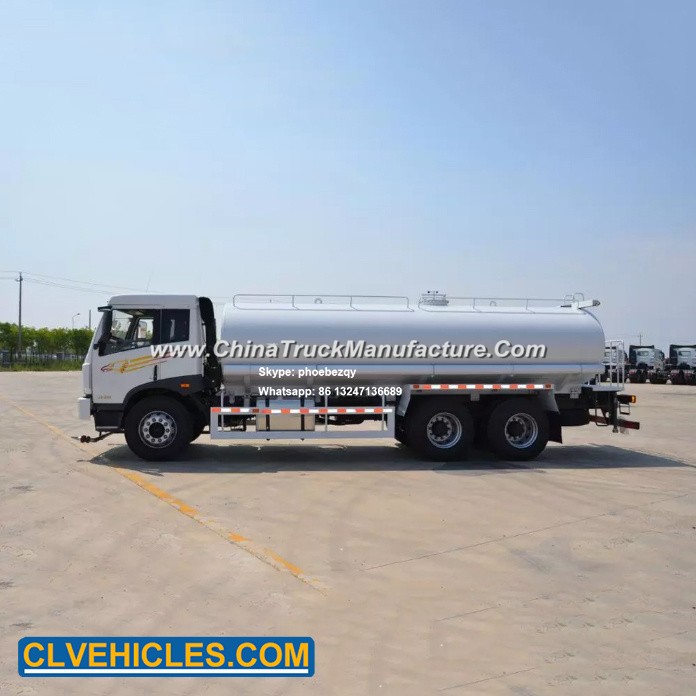 China Factory FAW 6X4 30cbm Water Tank Truck for Road Sprinkler
