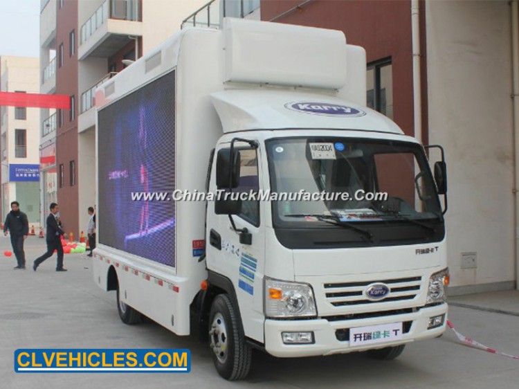 Mobile LED Display Truck with Screen Lifting Device and Folding Stage