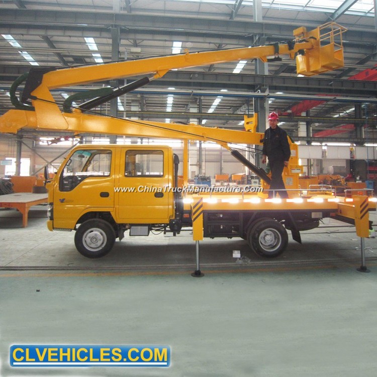 Safe and Stable Double 12-18m Aerial Folding Platform Lift Bucket Trucks