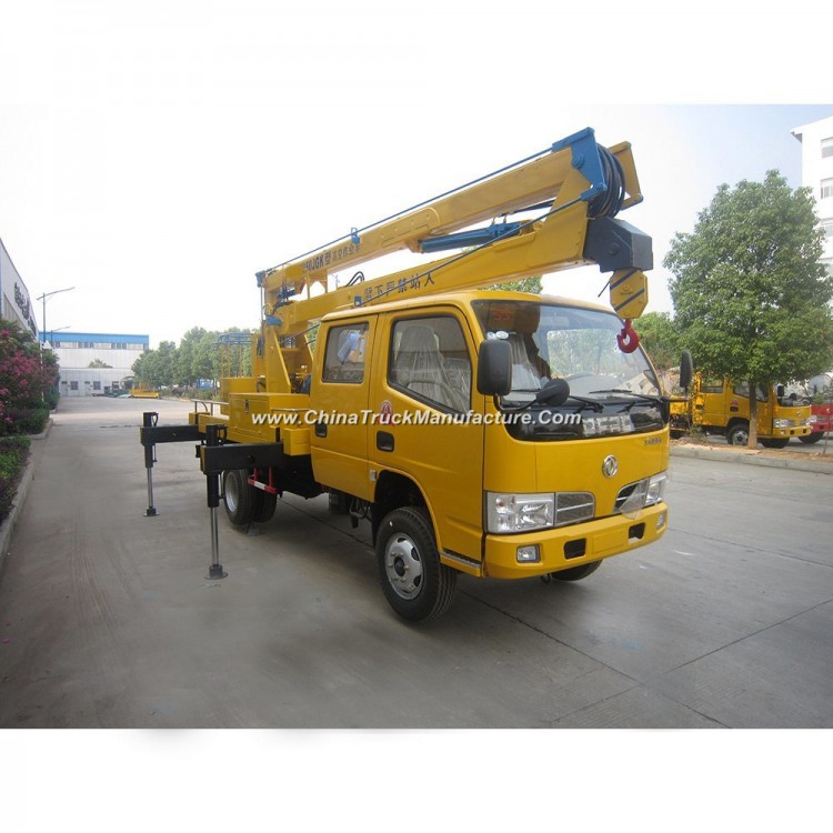 Hydraulic Winch Steel Locker High Place Aerial Work Platform Truck with Remote Control Outrigger Sys