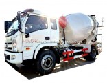 Yuejin 4X2 6cbm Truck Mounted Concrete Mixer Pump for Road Construction