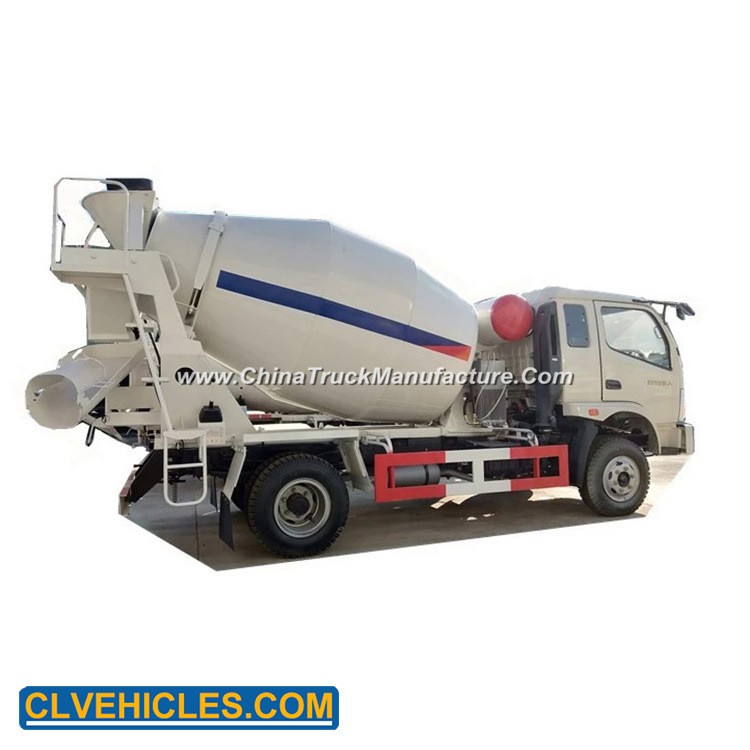 Yuejin 4X2 Small Type 5cbm Cement Mixer Vehicle with Sunny Pump