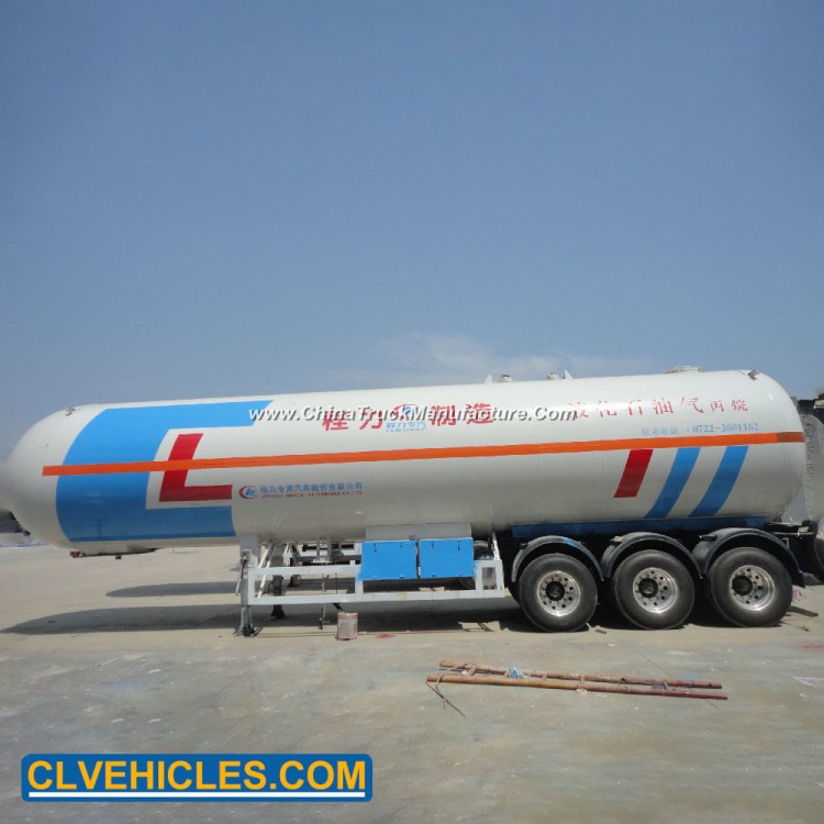 49600L Triaxial LPG Propane Delivery Storage Tank Truck Transport Liquefied Petroleum Gas Semitraile