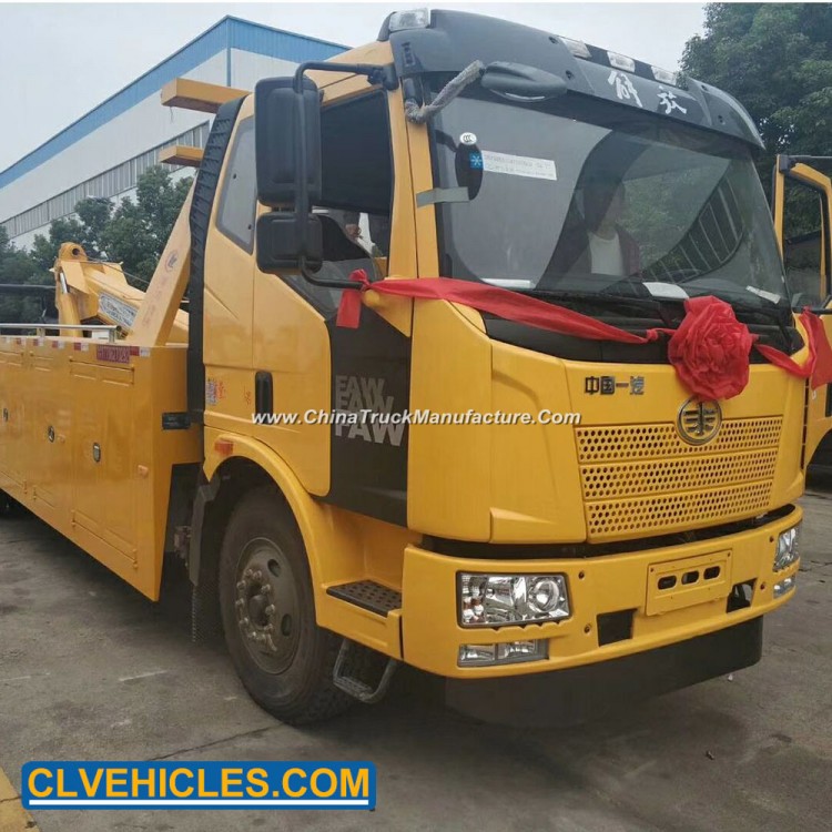 FAW China Heavy Duty Rotate Wrecker Truck Manufacturer 266HP 4X2 Wrecker Truck