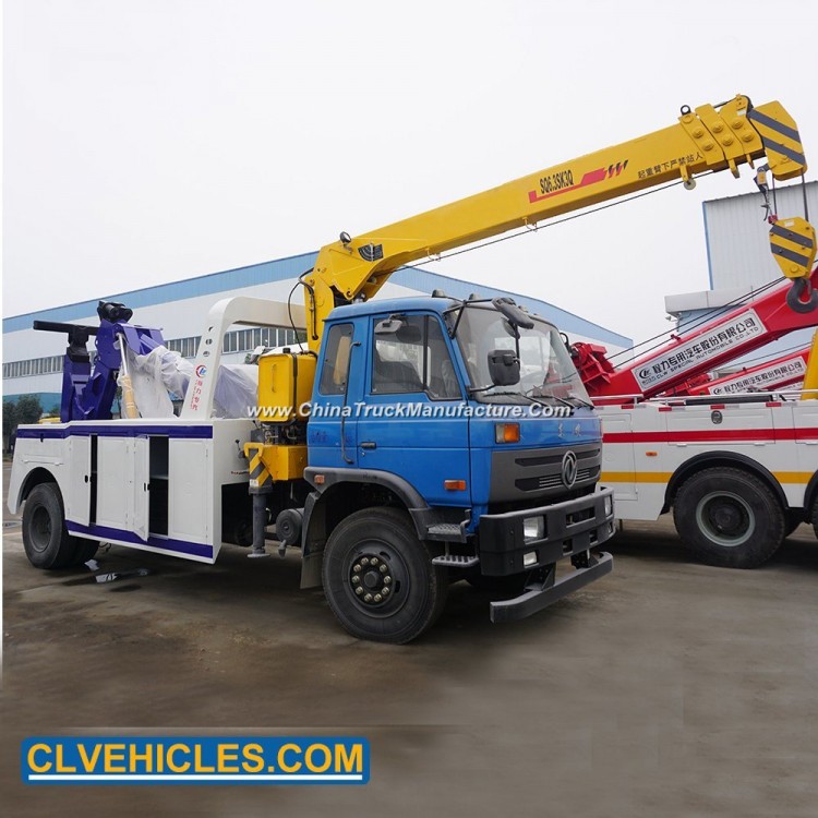 8 Ton Traffic Accident Integrated Wrecker Slide Deck Tow Truck with Crane