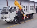 3t 3arms Telescopic Boom Truck Mounted Crane Truck Mounted Lifter Crane with Flatbed