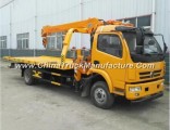 Dongfeng 4X2 Light Duty Roll Back Flatbed Tow Truck Mounted Crane