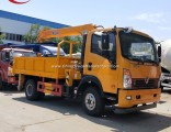 HOWO 4*2 1t Straight Boom Truck Mounted Crane From Supplier