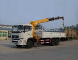 Dongfeng 6X4 10tons Flatbed Mounted with Hoist Mounted Hydraulic Pickup Crane Truck