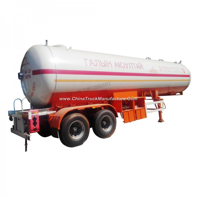 2 Axles 40.5m3 Pressure Vessel LPG Gas Tank Trailer