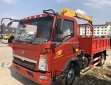 Good Quality HOWO Light 2tons 3tons Small Truck Crane with Basket