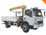 HOWO Light Right Hand Drive 4X2 Dump Truck with Crane