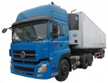 Tri-Axle 30tons -15 Degree Cooling Freezer Meat Hook Refrigerated Trailer with Thermo King Independe
