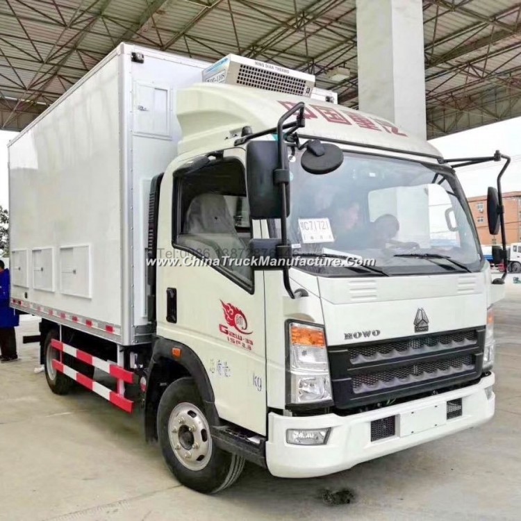 Good Quality HOWO Light 5tons 6tons Right Hand Drive HOWO Refrigerator Truck