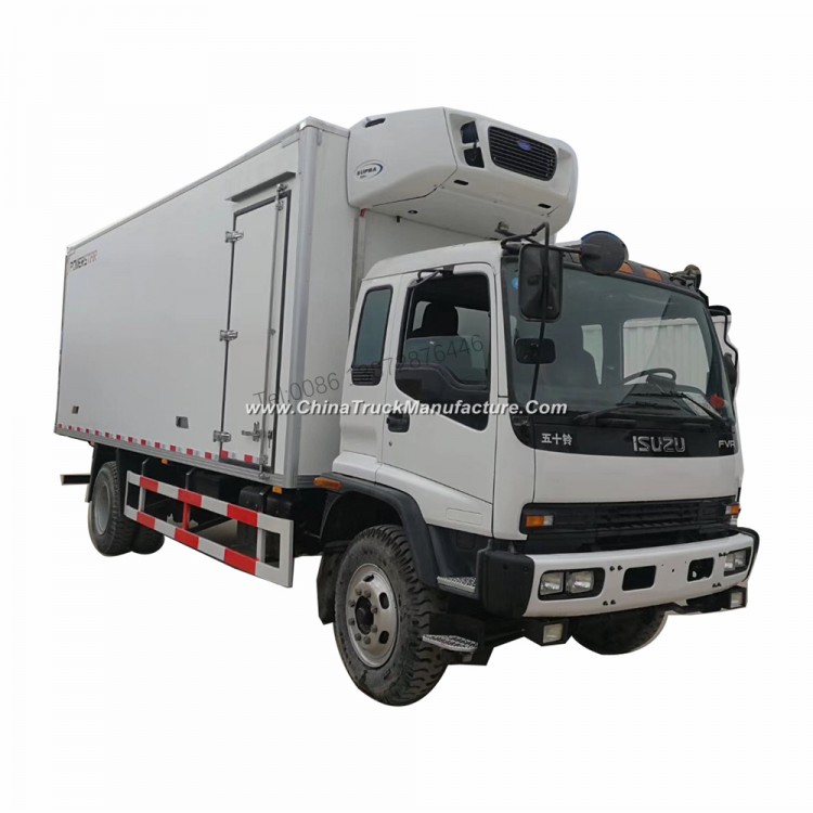 Japan Left Hand Drive Isuzu 4X2 Fvr Ftr 10tons 12tons 15tons Refrigerator Truck Price for Sale