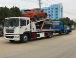 Dongfeng Kingrun One Towing Three Double Flatbed Wrecker Recovery Truck