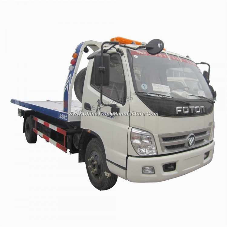 Foton Aoling Flat Bed 3mt 4mt Towing Wrecker Truck in South America