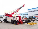 Sinotruk HOWO 8X4 Heavy Duty 60-100t Tow Truck Under Lift Boom 360 Degree Rotation Wrecker Towing Tr