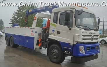 Dongfeng 6X4 Tow Lifting Capacity 20tons Wrecker Truck with 8tons Crane