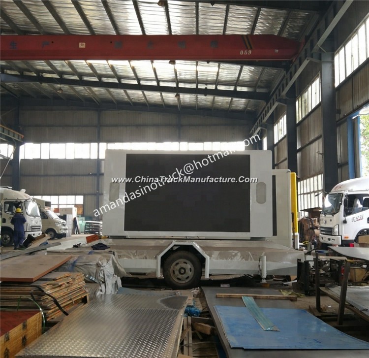 China Factory Mesh LED Outdoor Transparent LED Panel 2 Sides Display Screens Advertising Trailer