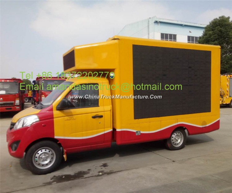 China LED Road Advertising Manufacture Mini Foton Mobile Car HD LED Display Truck