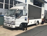 Japan Chassis P4 P5 P6 Full Color Isuzu Mobile Truck Advertising with Lifting Screen