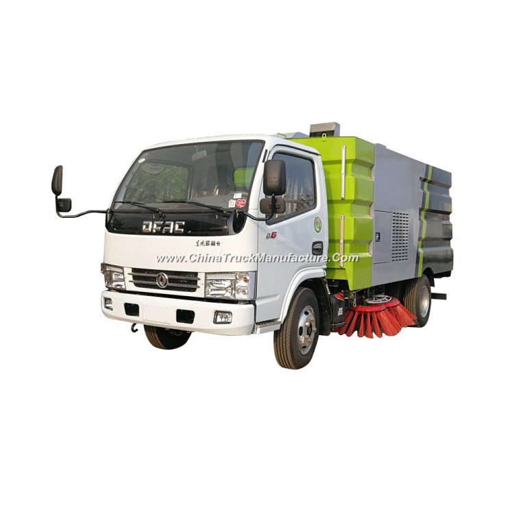 High Efficiency Dongfeng Duolika Right Hand Drive 5-7 Tons Vacuum Road Sweeper