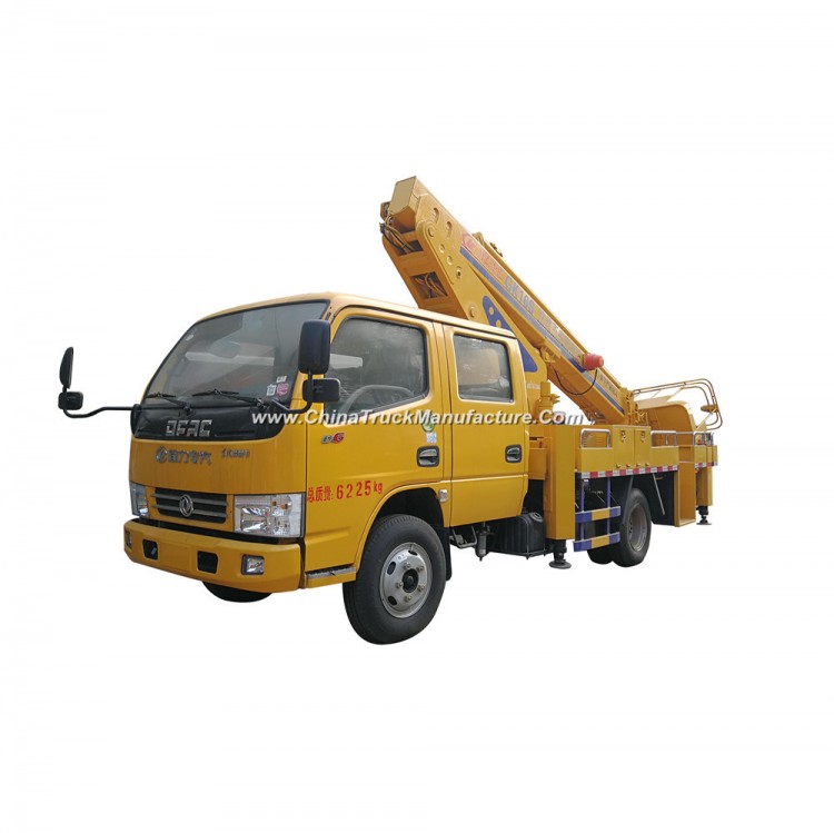 Dongfeng 4X2 Left Hand Drive Double Cab 16 Meters Telescopic Boom with 200kg Man Lift Basket Aerial 