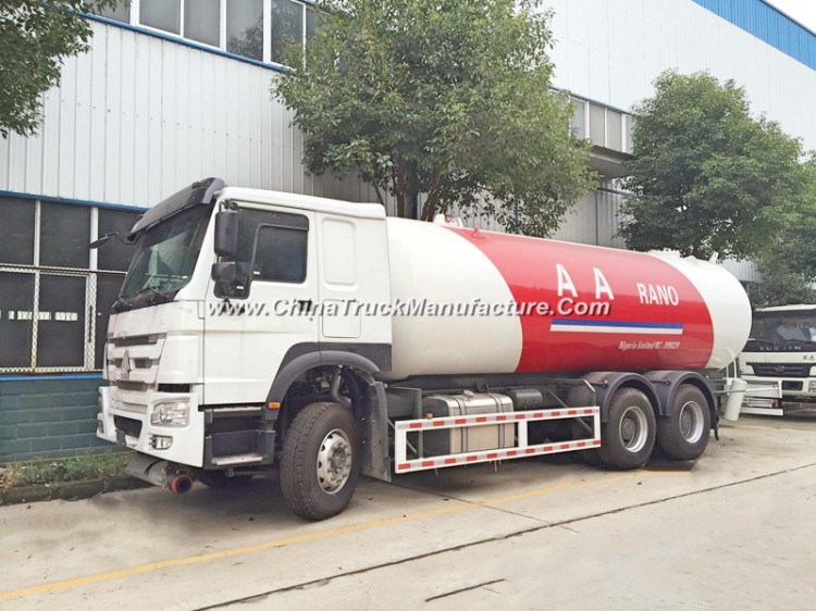 Sino HOWO Right Hand Drive 24000L 12ton Bobtail LPG Tank Truck for Transporting LPG