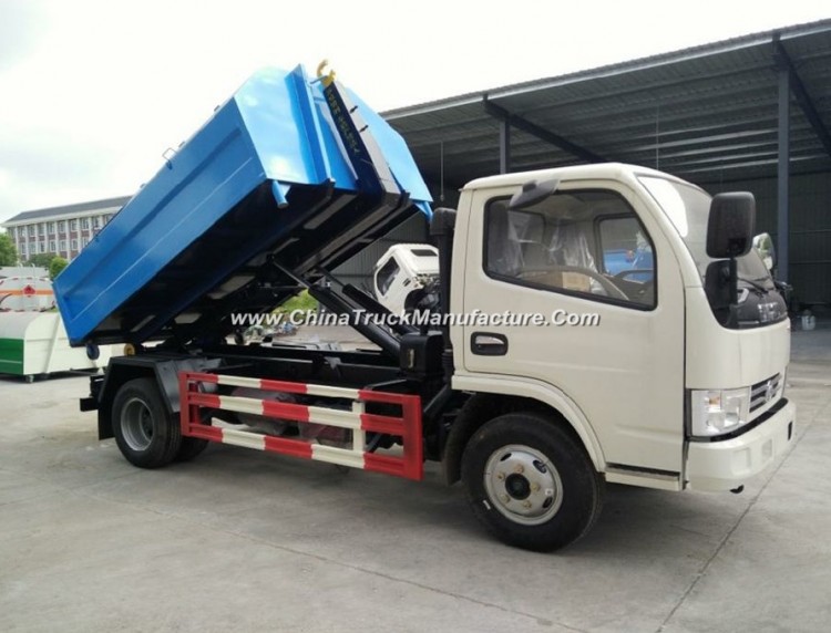 Dongfeng 4*2 4cbm Hook Lift Garbage Truck