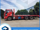 Hot Sale FAW 12 Wheeler Excavator Transporter Logistics Flat Bed Truck