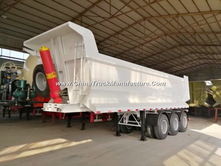 50tons U Shape Heavy Duty Tipping Truck Semi Trailer for Stone Transport