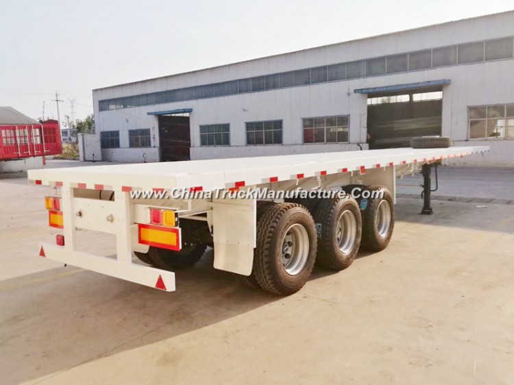 Manufacturer Tanzania Used 3 Axles 30tons Flat Bed Trailer