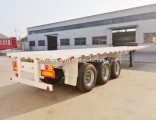 Manufacturer Tanzania Used 3 Axles 30tons Flat Bed Trailer