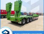 40t Flatbed Trailer with Hydraulic Ramp for Tanzania Market