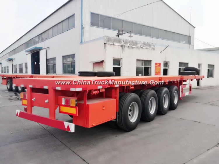 40-60ttons 4 Axle Cargo Ship Flatbed Trailer in Africa Market