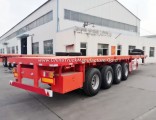 40-60ttons 4 Axle Cargo Ship Flatbed Trailer in Africa Market