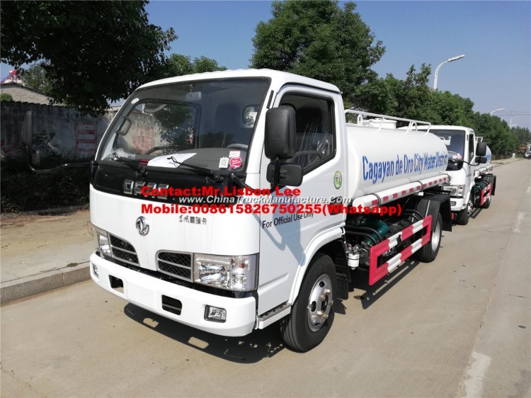 DFAC 4X2 Stainless Steel Water Tank Tanker Truck 5cbm with Good Price for Sale
